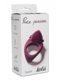Бордовое эрекционное виброкольцо Pure Passion Sunset - Lola Games - в Южно-Сахалинске купить с доставкой