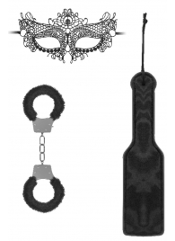 Черный игровой набор Introductory Bondage Kit №4 - Shots Media BV - купить с доставкой в Южно-Сахалинске