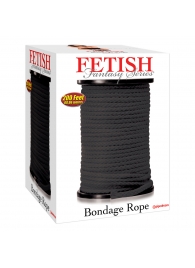 Черная веревка для связывания Bondage Rope - 60,9 м. - Pipedream - купить с доставкой в Южно-Сахалинске