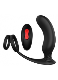 Черный массажер простаты REMOTE P-PLEASER - Dream Toys - в Южно-Сахалинске купить с доставкой