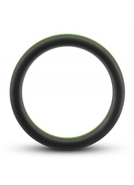 Черно-зеленое эрекционное кольцо Silicone Go Pro Cock Ring - Blush Novelties - в Южно-Сахалинске купить с доставкой