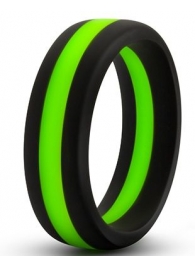 Черно-зеленое эрекционное кольцо Silicone Go Pro Cock Ring - Blush Novelties - в Южно-Сахалинске купить с доставкой
