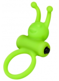 Зеленое эрекционное виброкольцо на пенис Cock Ring - A-toys - в Южно-Сахалинске купить с доставкой