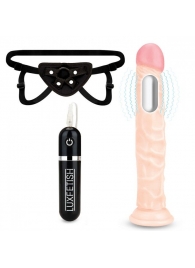 Регулируемые трусики с вибрирующей насадкой - 21 см. - Lux Fetish - купить с доставкой в Южно-Сахалинске