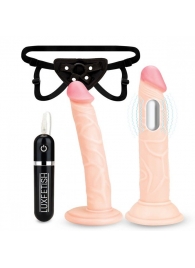 Регулируемые трусики с 2 насадками - 16 и 15 см. - Lux Fetish - купить с доставкой в Южно-Сахалинске