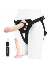 Регулируемые трусики с 2 насадками - 16 и 15 см. - Lux Fetish - купить с доставкой в Южно-Сахалинске