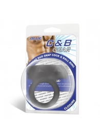 Черное двойное силиконовое кольцо С B GEAR - BlueLine - в Южно-Сахалинске купить с доставкой