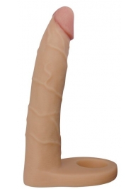 Телесная насадка-фаллоимитатор для двойного проникновения - 17 см. - Lovetoy - купить с доставкой в Южно-Сахалинске