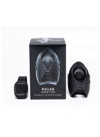 Темно-серый инновационный мужской осциллятор PULSE SOLO LUX с пультом ДУ - Hot Octopuss - в Южно-Сахалинске купить с доставкой