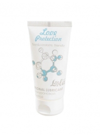 Увлажняющий лубрикант на водной основе Love Protection - 50 мл. - Lola Games - купить с доставкой в Южно-Сахалинске