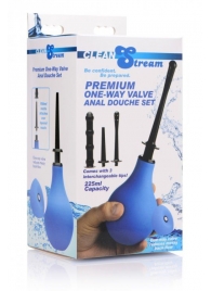 Анальный душ с 3 насадками Premium One-way Valve Anal Douche Set - XR Brands - купить с доставкой в Южно-Сахалинске
