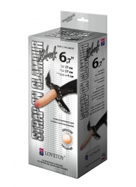 Пояс-трусики с насадкой Glamour - 17 см. - LOVETOY (А-Полимер) - купить с доставкой в Южно-Сахалинске
