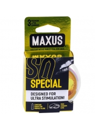 Презервативы с точками и рёбрами в пластиковом кейсе MAXUS Special - 3 шт. - Maxus - купить с доставкой в Южно-Сахалинске