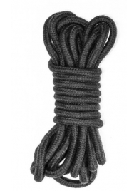 Черная веревка Do Not Disturb - 5 м. - Lola Games - купить с доставкой в Южно-Сахалинске