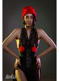 Зажимы на соски Angelic с красными меховыми шариками - Lola Games - купить с доставкой в Южно-Сахалинске