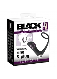 Черное эрекционное кольцо с анальной вибропробкой Vibrating Ring   Plug - Orion - в Южно-Сахалинске купить с доставкой