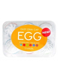 Набор из 6 мастурбаторов Tenga EGG Easy Beat с различным рельефом - Tenga - в Южно-Сахалинске купить с доставкой