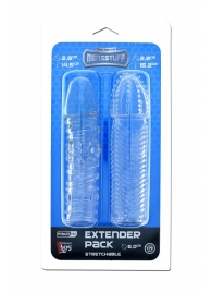 Комплект из 2 прозрачных насадок на пенис PENIS EXTENDER PACK - Dream Toys - в Южно-Сахалинске купить с доставкой