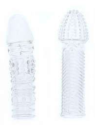 Комплект из 2 прозрачных насадок на пенис PENIS EXTENDER PACK - Dream Toys - в Южно-Сахалинске купить с доставкой