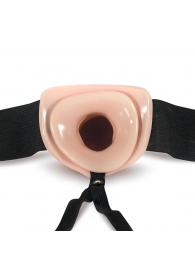 Телесный полый страпон Dr. Skin 6 Inch Hollow Strap On - 15,2 см. - Blush Novelties - купить с доставкой в Южно-Сахалинске