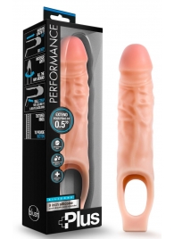 Телесный реалистичный фаллоудлинитель 9 Inch Silicone Cock Sheath Penis Extender - 22,86 см. - Blush Novelties - в Южно-Сахалинске купить с доставкой