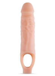 Телесный реалистичный фаллоудлинитель 9 Inch Silicone Cock Sheath Penis Extender - 22,86 см. - Blush Novelties - в Южно-Сахалинске купить с доставкой