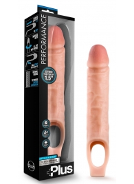 Телесный реалистичный фаллоудлинитель 10 Inch Silicone Cock Sheath Penis Extender - 25,4 см. - Blush Novelties - в Южно-Сахалинске купить с доставкой