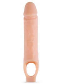 Телесный реалистичный фаллоудлинитель 10 Inch Silicone Cock Sheath Penis Extender - 25,4 см. - Blush Novelties - в Южно-Сахалинске купить с доставкой