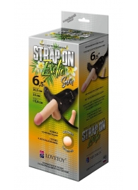 Пояс-трусики с 2 насадками Exotic-Sara - 16,5 см. - LOVETOY (А-Полимер) - купить с доставкой в Южно-Сахалинске