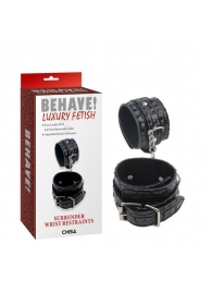 Черные наручники Surrender Wrist Restraints - Chisa - купить с доставкой в Южно-Сахалинске