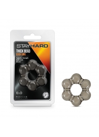 Дымчатое эрекционное кольцо Stay Hard Thick Bead Cock Ring - Blush Novelties - в Южно-Сахалинске купить с доставкой