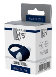 Гладкое синее эрекционное виброкольцо STIMU RING - Dream Toys - в Южно-Сахалинске купить с доставкой