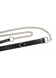 Черный ошейник с поводком Wild - Lola Games - купить с доставкой в Южно-Сахалинске