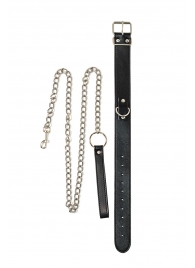 Черный ошейник с поводком Wild - Lola Games - купить с доставкой в Южно-Сахалинске