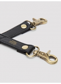 Черный фиксатор для манжет Bound to You Faux Leather Hogtie - Fifty Shades of Grey - купить с доставкой в Южно-Сахалинске