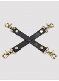 Черный фиксатор для манжет Bound to You Faux Leather Hogtie - Fifty Shades of Grey - купить с доставкой в Южно-Сахалинске