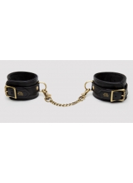 Черные оковы на ноги Bound to You Faux Leather Ankle Cuffs - Fifty Shades of Grey - купить с доставкой в Южно-Сахалинске
