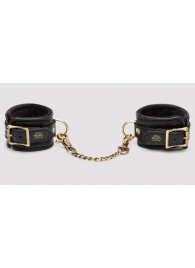 Черные наручники Bound to You Faux Leather Wrist Cuffs - Fifty Shades of Grey - купить с доставкой в Южно-Сахалинске