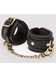 Черные наручники Bound to You Faux Leather Wrist Cuffs - Fifty Shades of Grey - купить с доставкой в Южно-Сахалинске