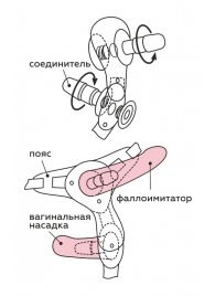 Черный пояс для женщин BEST SELECT с 3 насадками - LOVETOY (А-Полимер) - купить с доставкой в Южно-Сахалинске