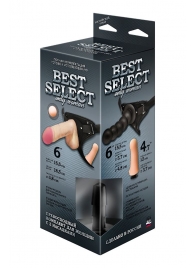 Черный пояс для женщин BEST SELECT с 3 насадками - LOVETOY (А-Полимер) - купить с доставкой в Южно-Сахалинске