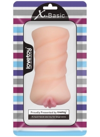 Телесный мастурбатор-вагина X-Basic Pocket Pussy без вибрации - Lovetoy - в Южно-Сахалинске купить с доставкой