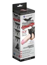 Гигантский фаллоимитатор на присоске в комплекте с трусиками - 26 см. - LOVETOY (А-Полимер) - купить с доставкой в Южно-Сахалинске