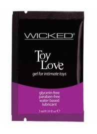 Лубрикант на водной основе для использования с игрушками WICKED Toy Love - 3 мл. - Wicked - купить с доставкой в Южно-Сахалинске
