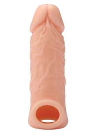 Телесная насадка EXTENDER WITH BALL STRAP 5.5 - 14 см. - Dream Toys - в Южно-Сахалинске купить с доставкой