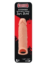 Телесная насадка EXTENDER WITH BALL STRAP 6.5 - 17 см. - Dream Toys - в Южно-Сахалинске купить с доставкой