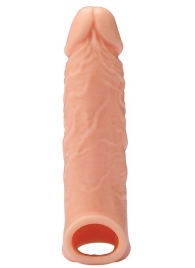 Телесная насадка EXTENDER WITH BALL STRAP 6.5 - 17 см. - Dream Toys - в Южно-Сахалинске купить с доставкой
