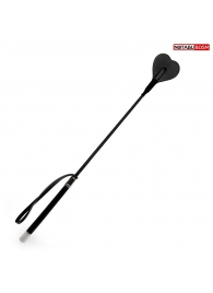 Черный стек с наконечником-сердечком - 54 см. - Notabu - купить с доставкой в Южно-Сахалинске