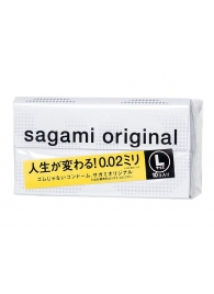 Презервативы Sagami Original 0.02 L-size увеличенного размера - 10 шт. - Sagami - купить с доставкой в Южно-Сахалинске