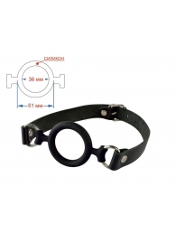 Черный кляп-рамка на регулируемых ремешках - Sitabella - купить с доставкой в Южно-Сахалинске